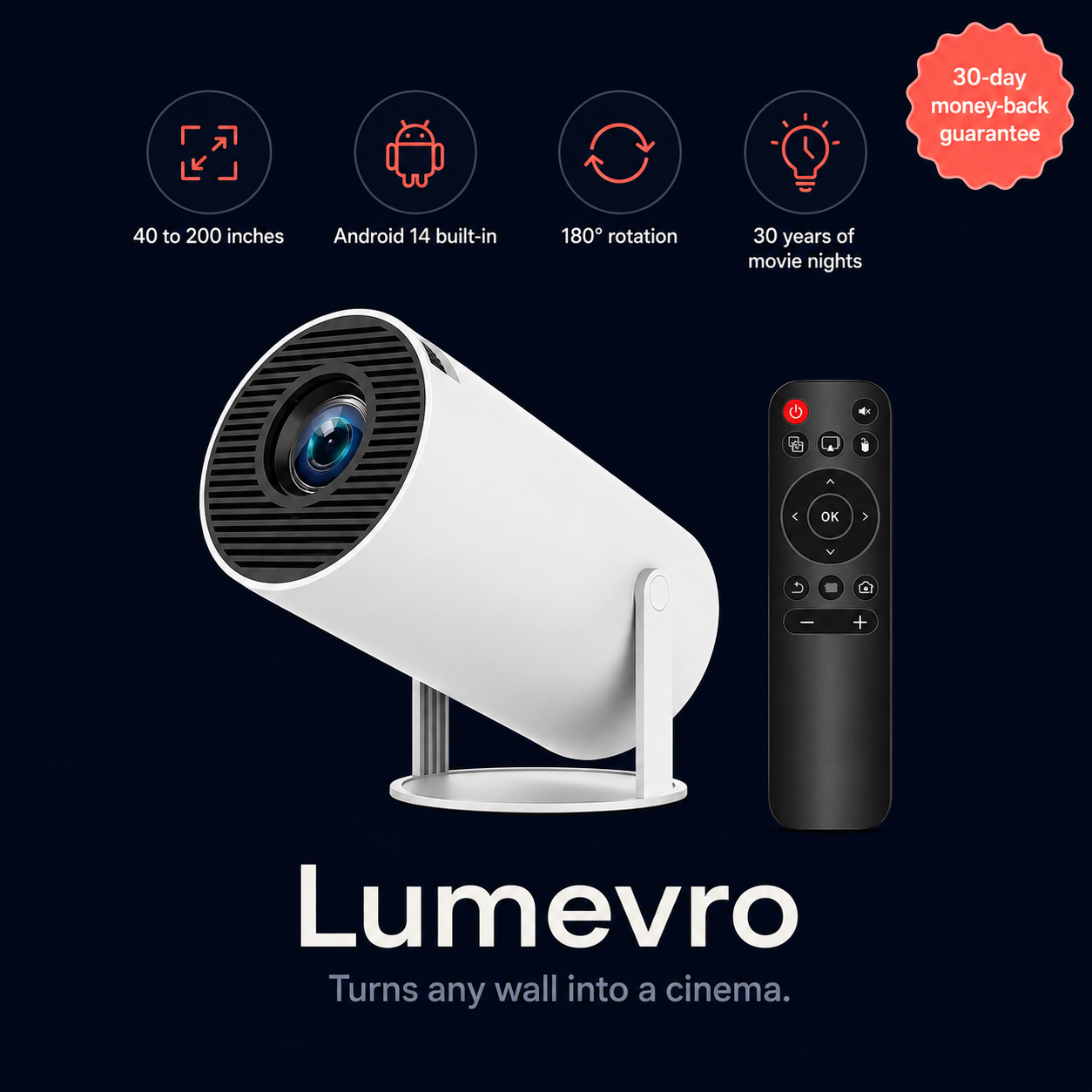 Lumevro Portable Projector